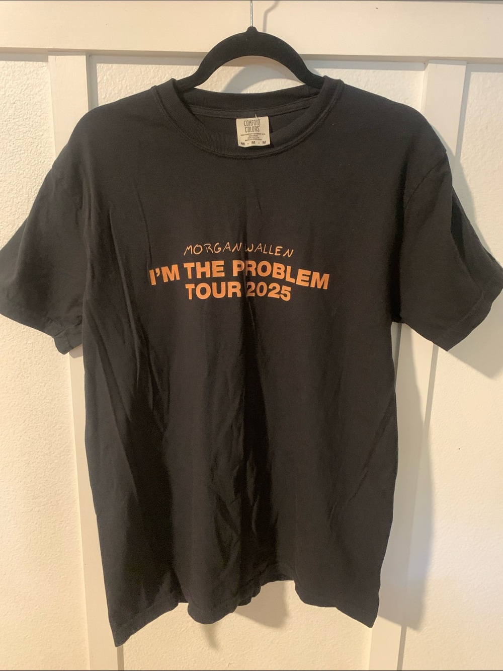 Comfort Colors Black Tee with Orange Morgan Wallen Tour Print